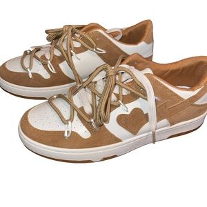 Women's Tan and White sneakers